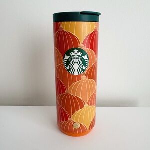 Starbucks Pumpkin Pattern Travel Tumbler